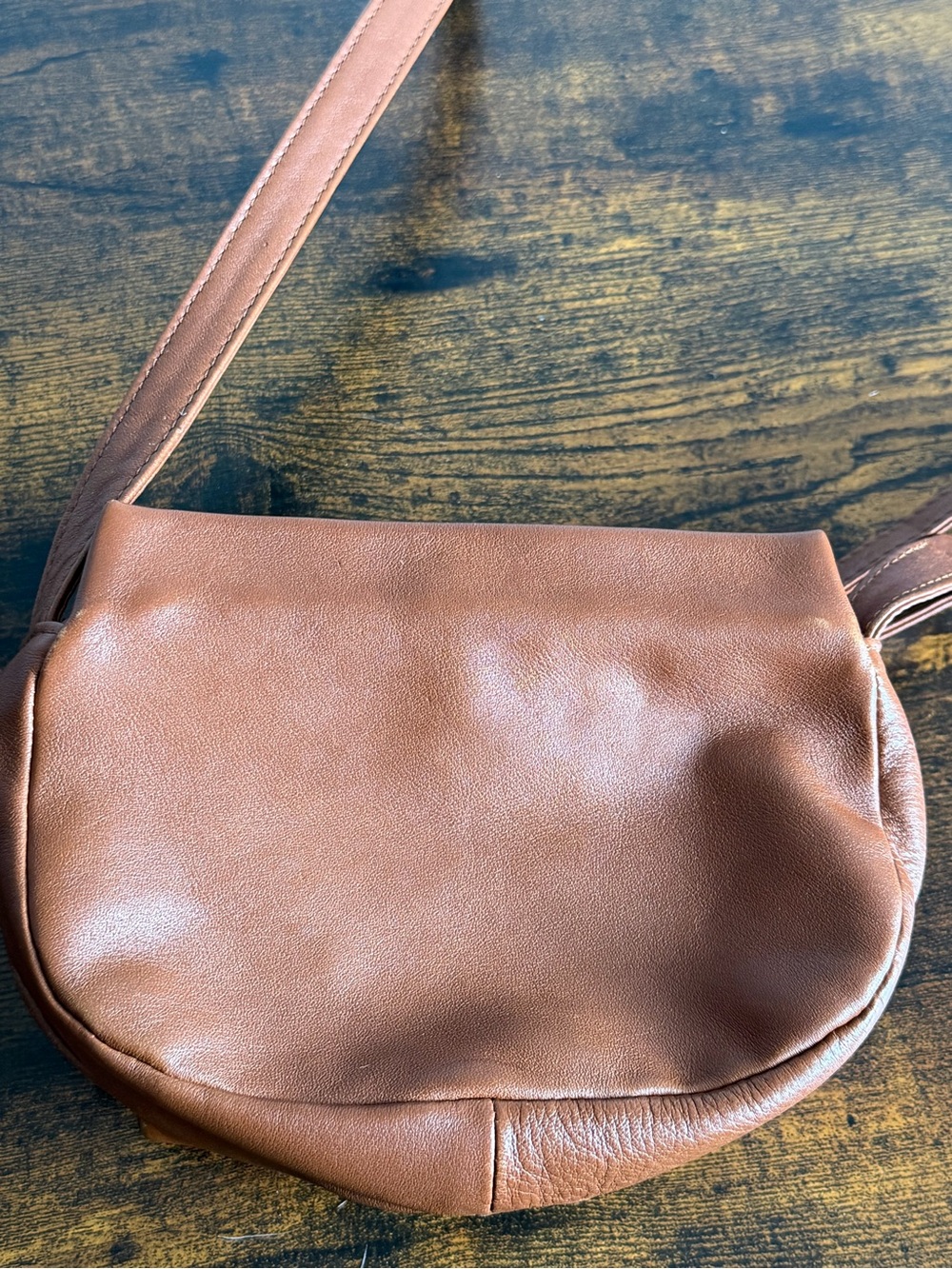 Bruno Rossi Made in Italy Brown Leather Crossbody Handbag Purse Like New - Picture 9 of 12